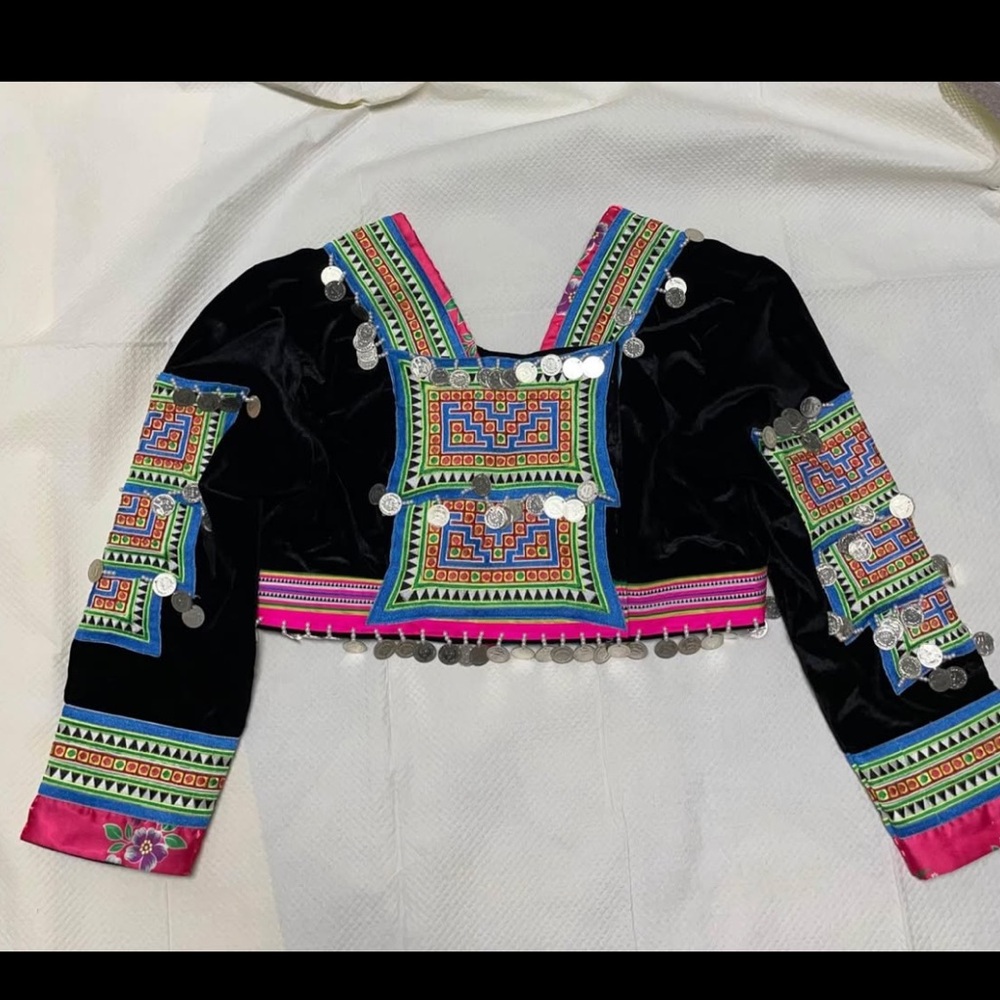 Blue/Black Hmong Coin Outfit